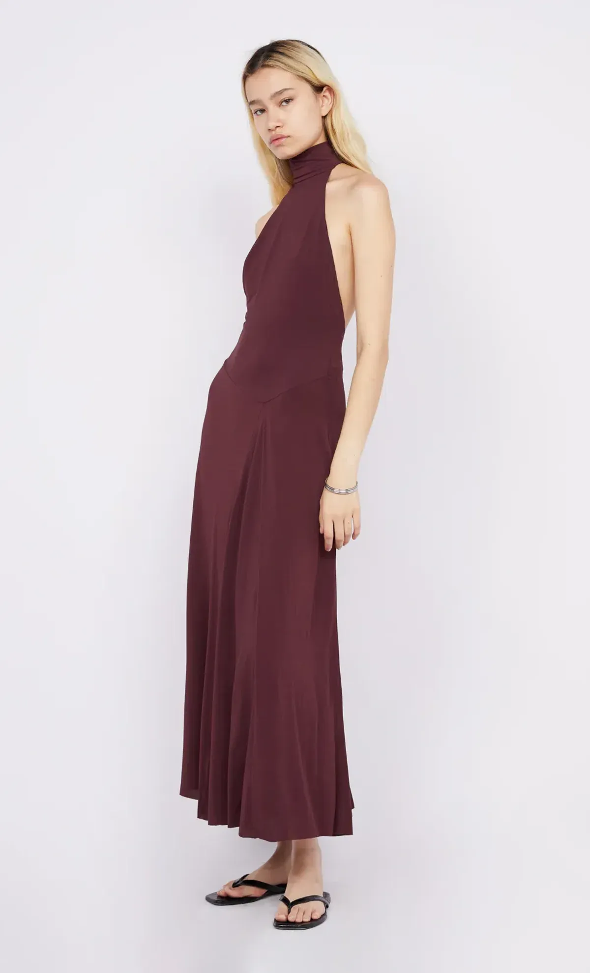 Bec & Bridge Cassian Racer Dress Deep Plum Size 10 - Image 2