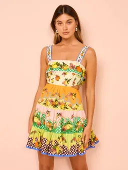 Alemais Lemonis Cut Out Mini Dress Multi Size 10 for rent on The Volte - image 2