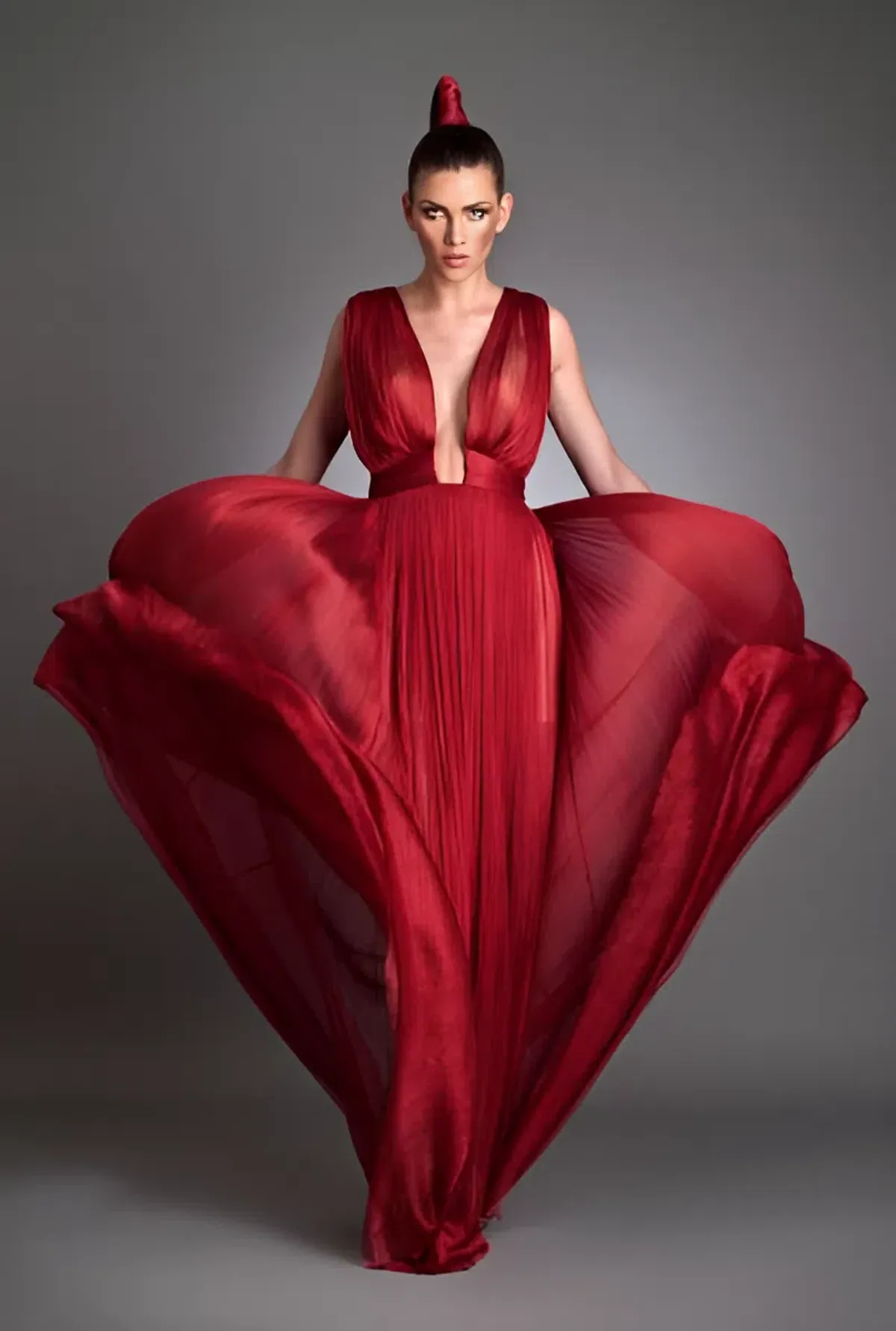 Maria Lucia Hohan Shimmer Formal Dress Red Size 8 - Image 1