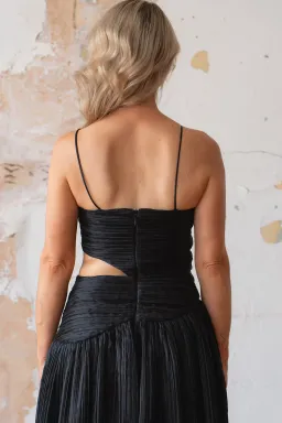 Aje Laurier Wave Maxi Dress Black Size 8 for rent on The Volte - image 4