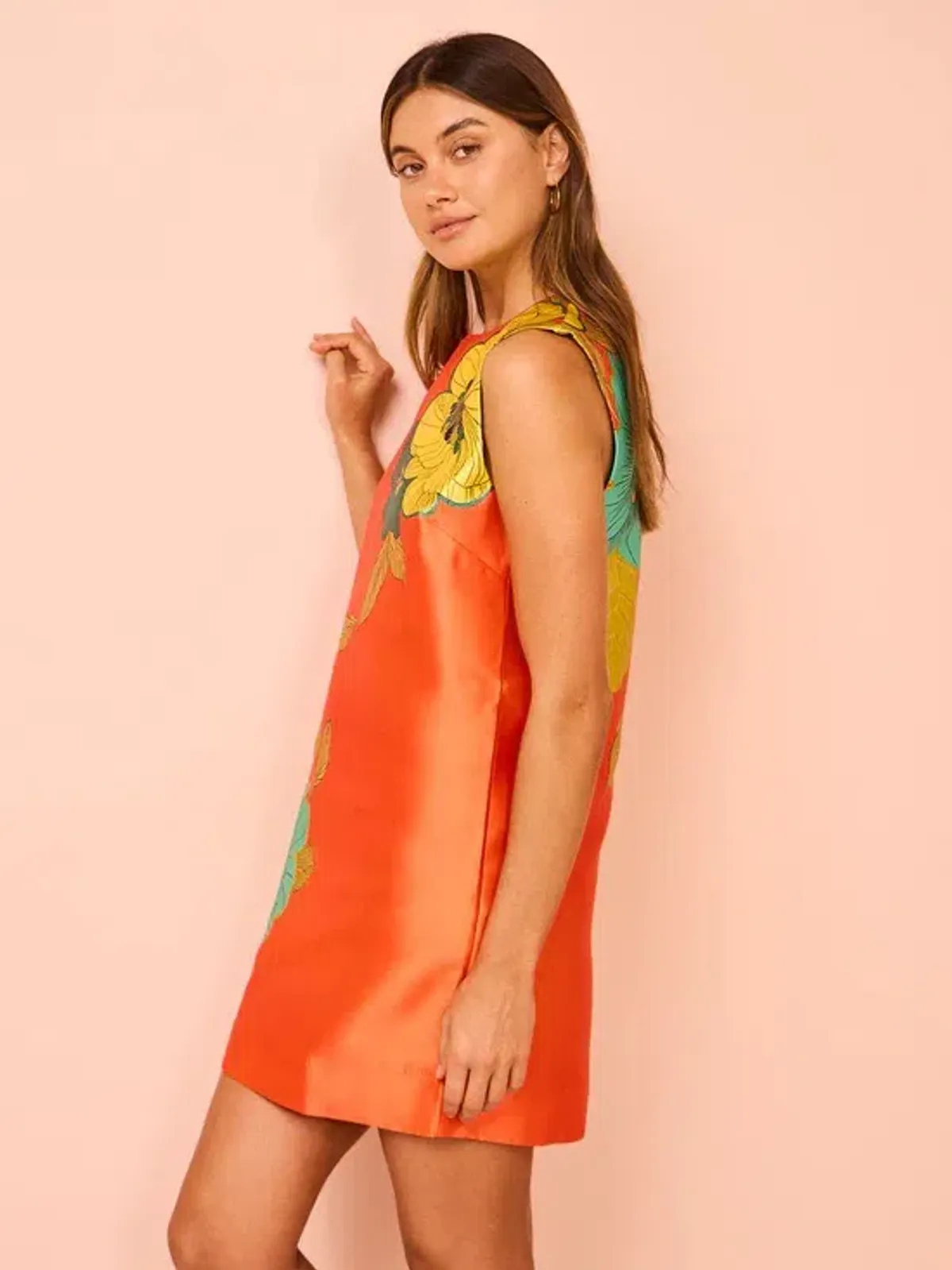 Alemais Piato Mini Dress Marigold Orange Size 10 AU - Image 11