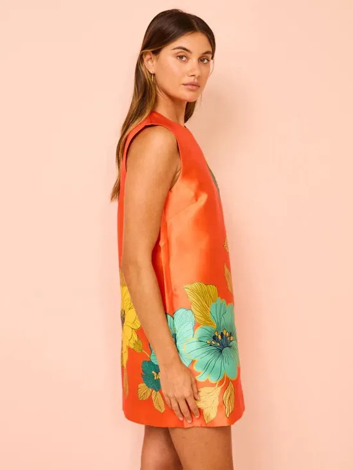 Alemais Piato Mini Dress Marigold Orange Size 10 AU - Image 10