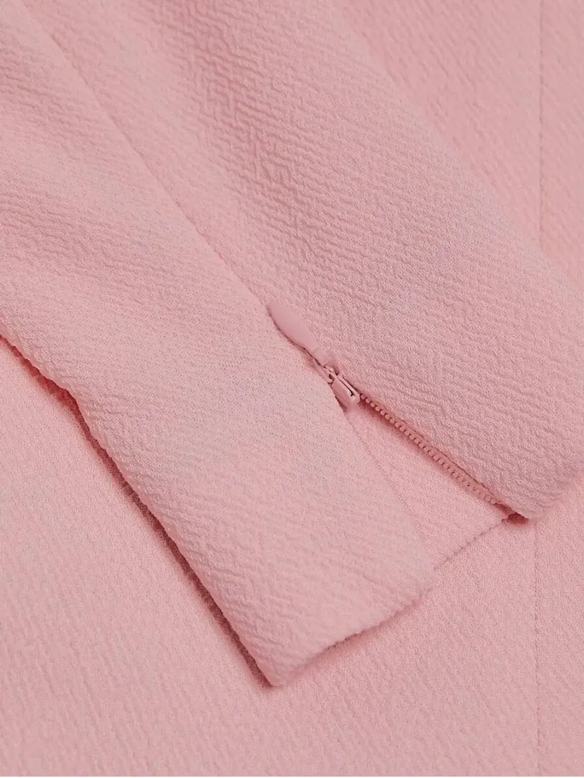 Emilia Wickstead Peony Pink Stella Dress, Size AU 16, Cutout Back Long Sleeve Turtleneck - Image 6