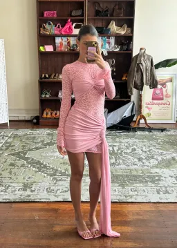 Deconduarte Ortigia Dress Baby Pink Size 8 for rent on The Volte - image 1