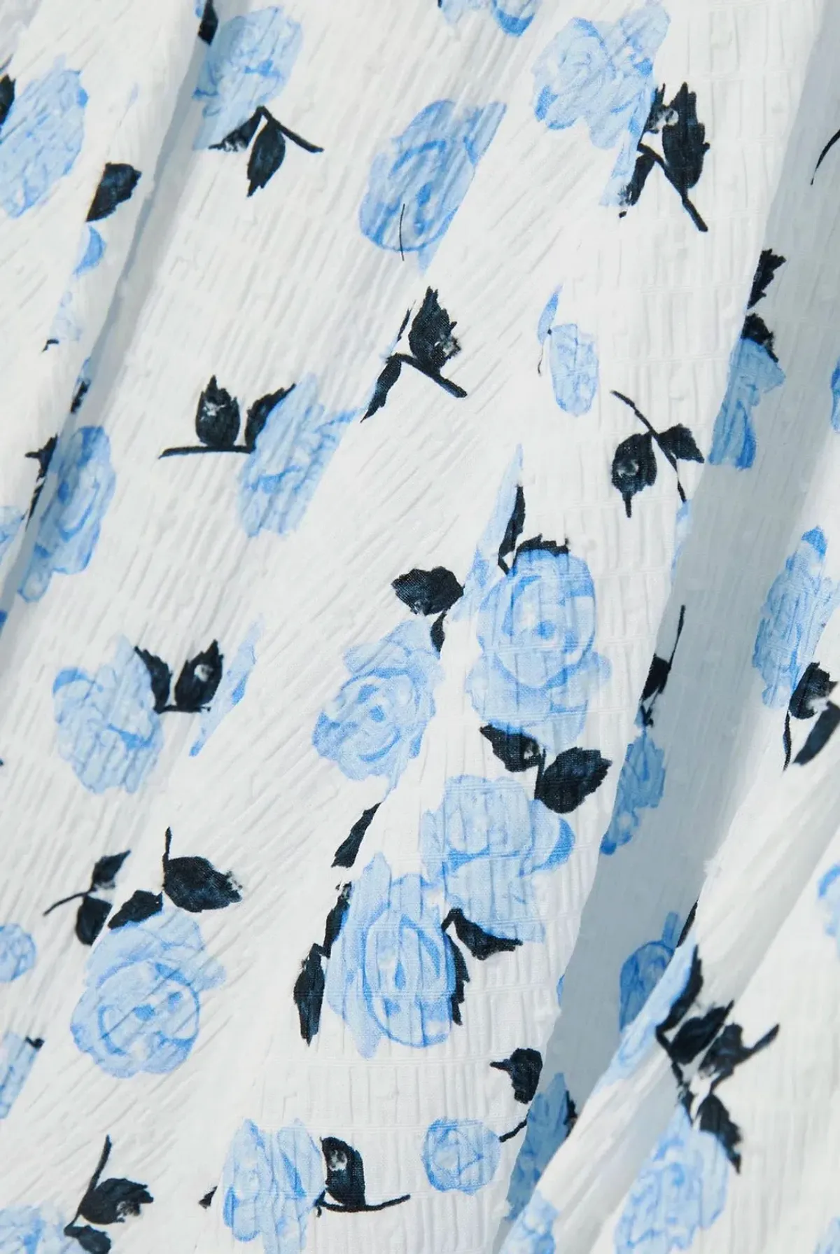 Emilia Wickstead Dena Floral Print Dress Swiss-dot Light Blue Size AU 12 - Image 5