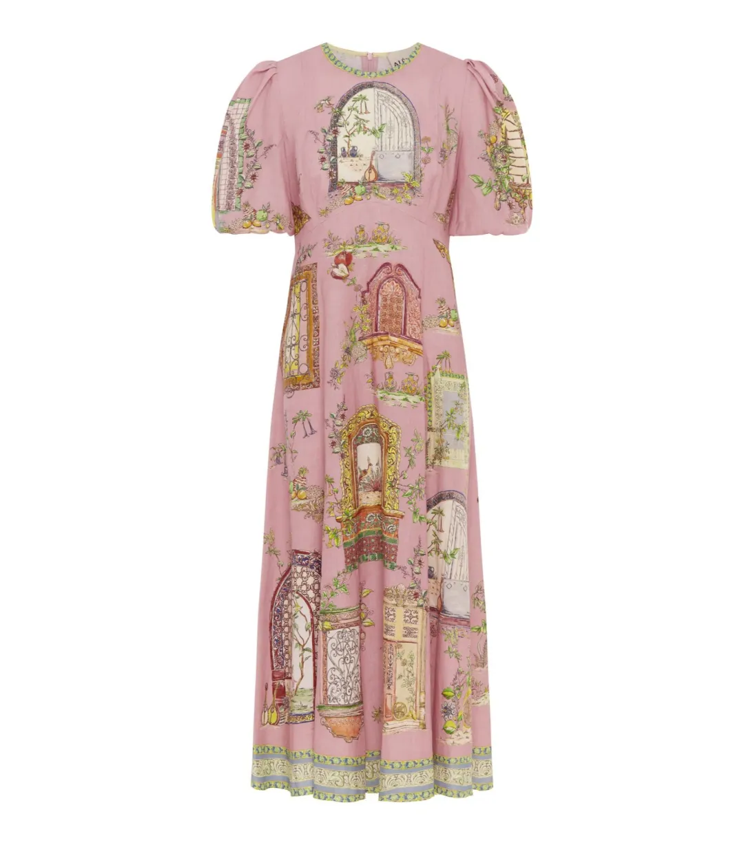 Alemais Monte Midi Dress Pink Size 16 for rent on The Volte - main image