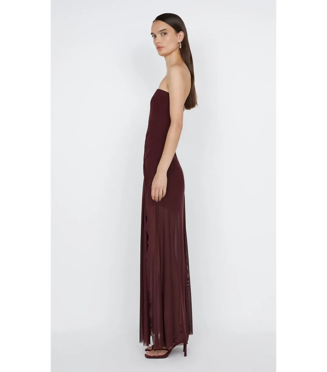 Bec & Bridge Essie Strapless Dress In Deep Plum Size 6 for rent on The Volte - main image