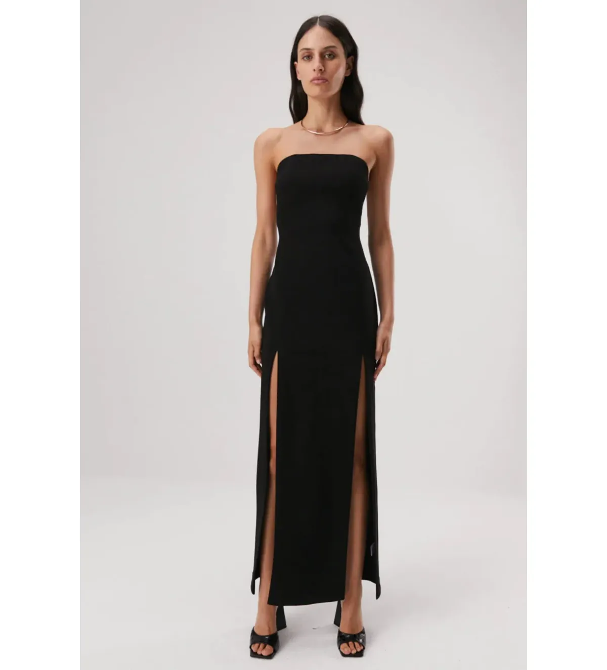 MISHA Ensley Strapless Gown Black Size 12 - Image 1