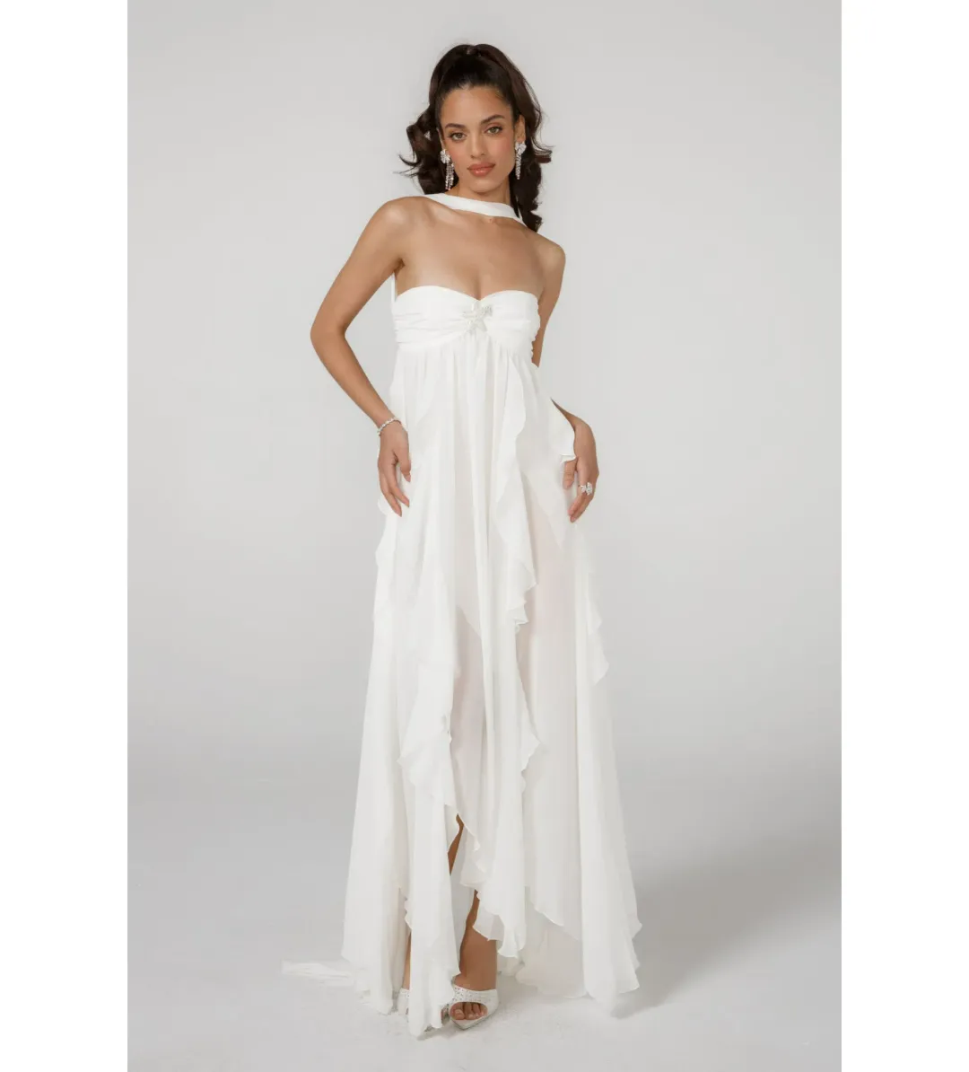Nana Jacqueline Mariah Dress in White Size AU 8 for rent on The Volte - main image
