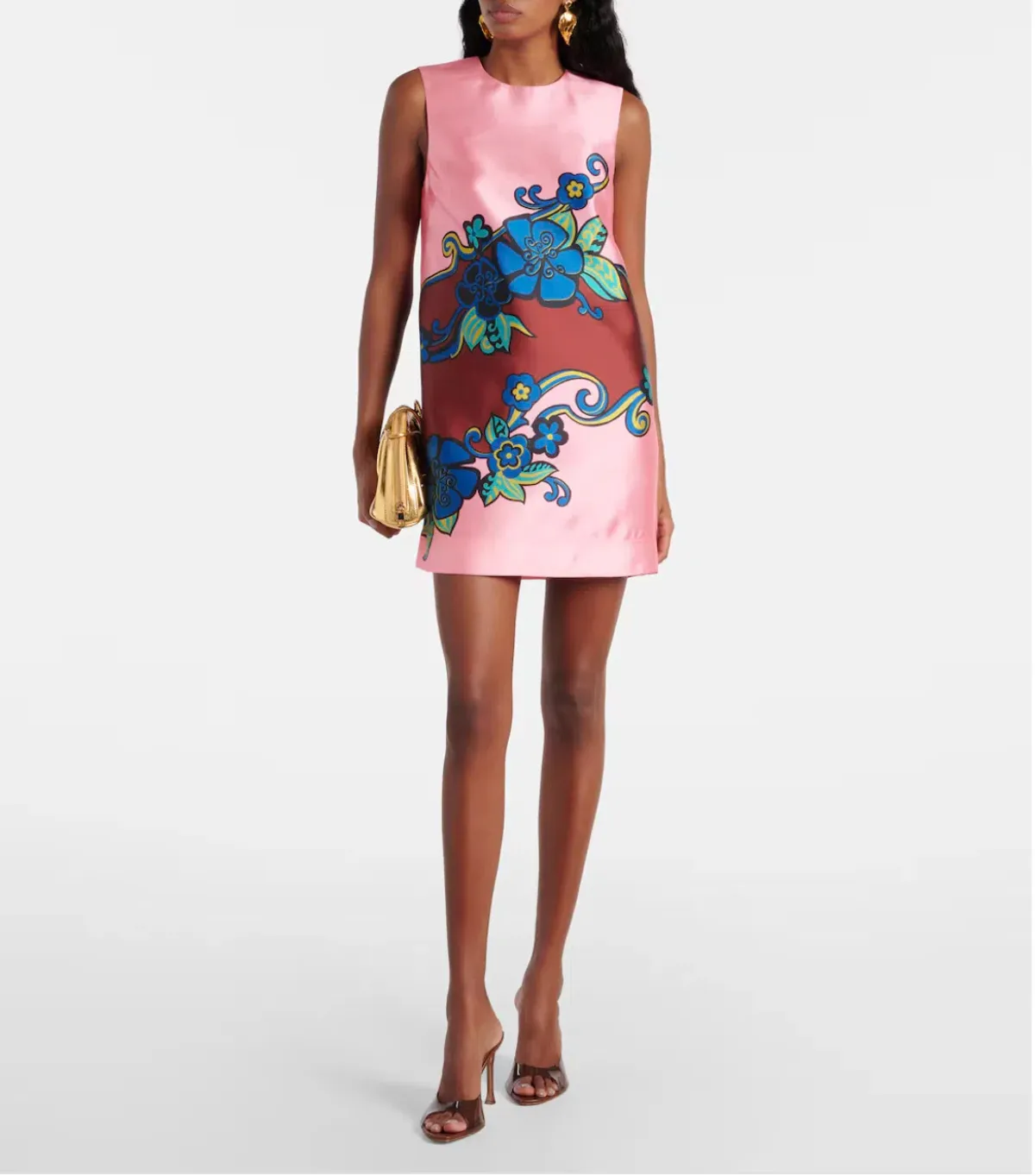 Alémais Azalea Floral Mini Dress Pink Floral Size AU 16 for rent on The Volte - main image