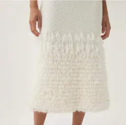 Aje Dimension Knit Midi Dress Ivory Size XS / AU 6 for rent on The Volte - image 4