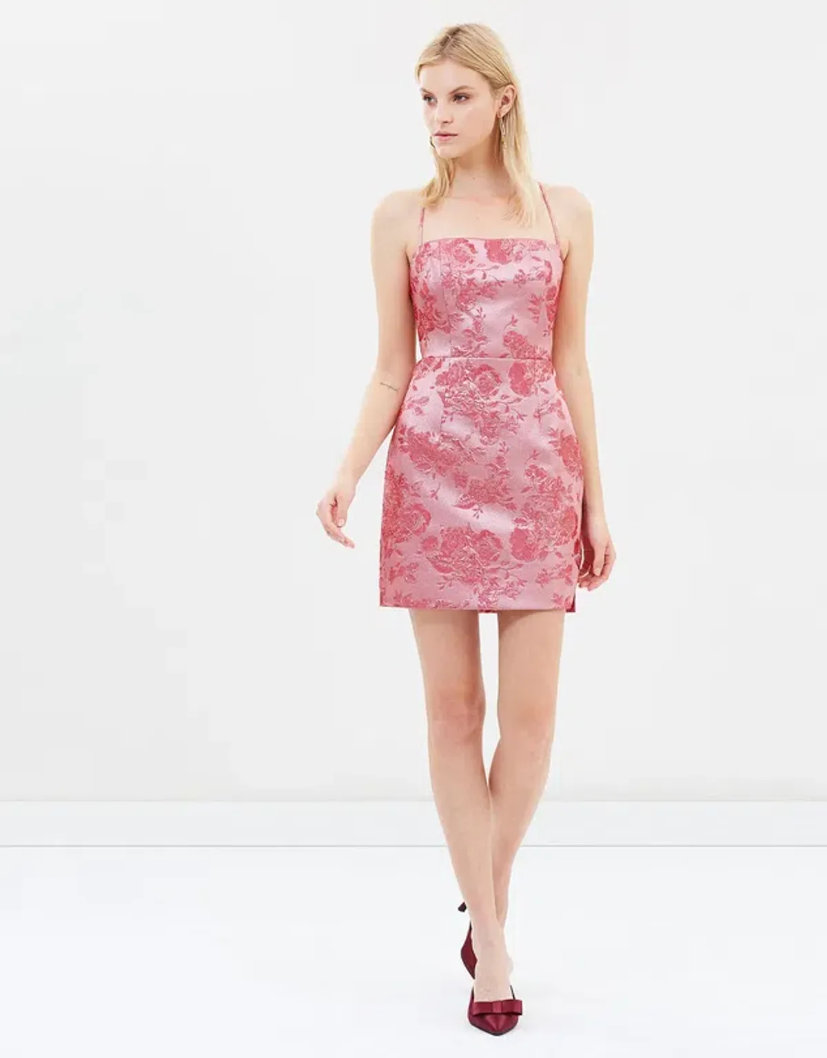 Manning Cartell Kyoto Calling Mini Dress Pink Metallic Size 8 - Image 1