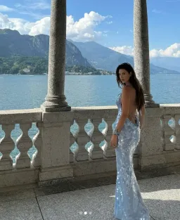 Rat & Boa Anais Maxi Dress Gown In Blue Sequin Size L / Au 12 for rent on The Volte - image 4