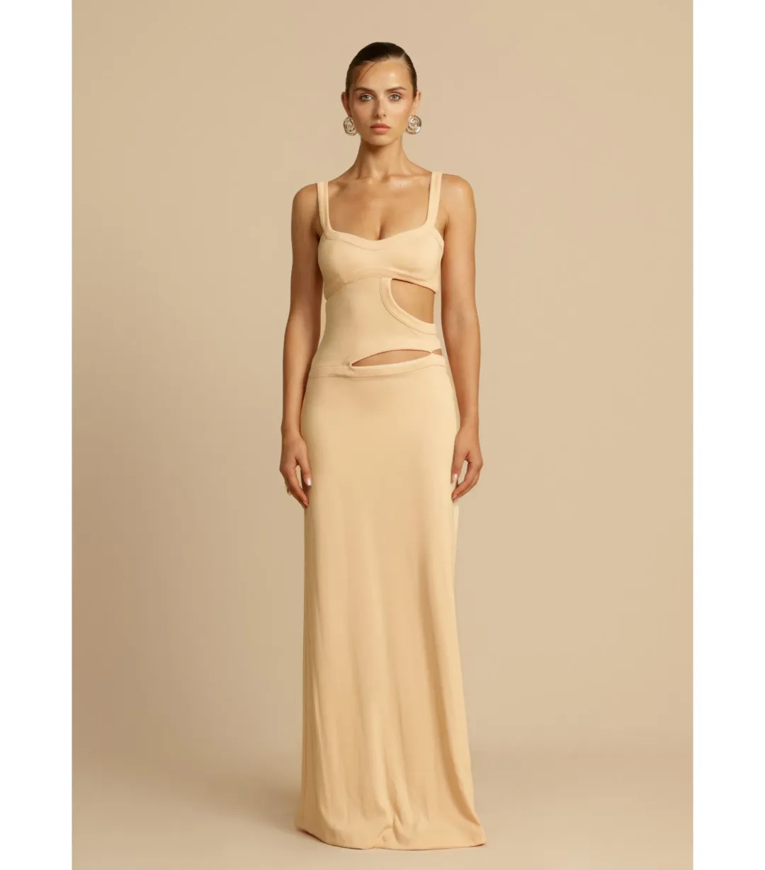Arcina Ori Jetta Maxi Dress Butter Size 6 for rent on The Volte - main image