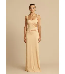 Arcina Ori Jetta Maxi Dress Butter Size 6 for rent on The Volte - image 1