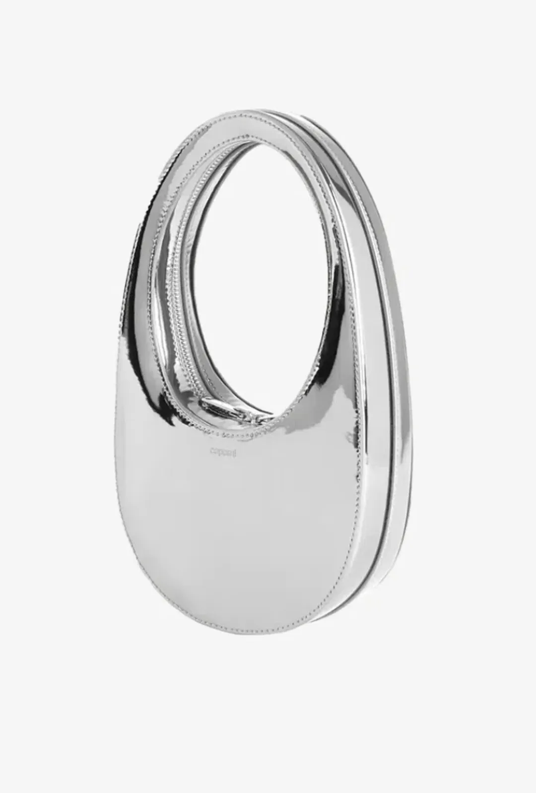 Coperni Silver Swipe Mini Leather Shoulder Bag for rent on The Volte - main image