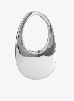 Coperni Silver Swipe Mini Leather Shoulder Bag for rent on The Volte - image 1