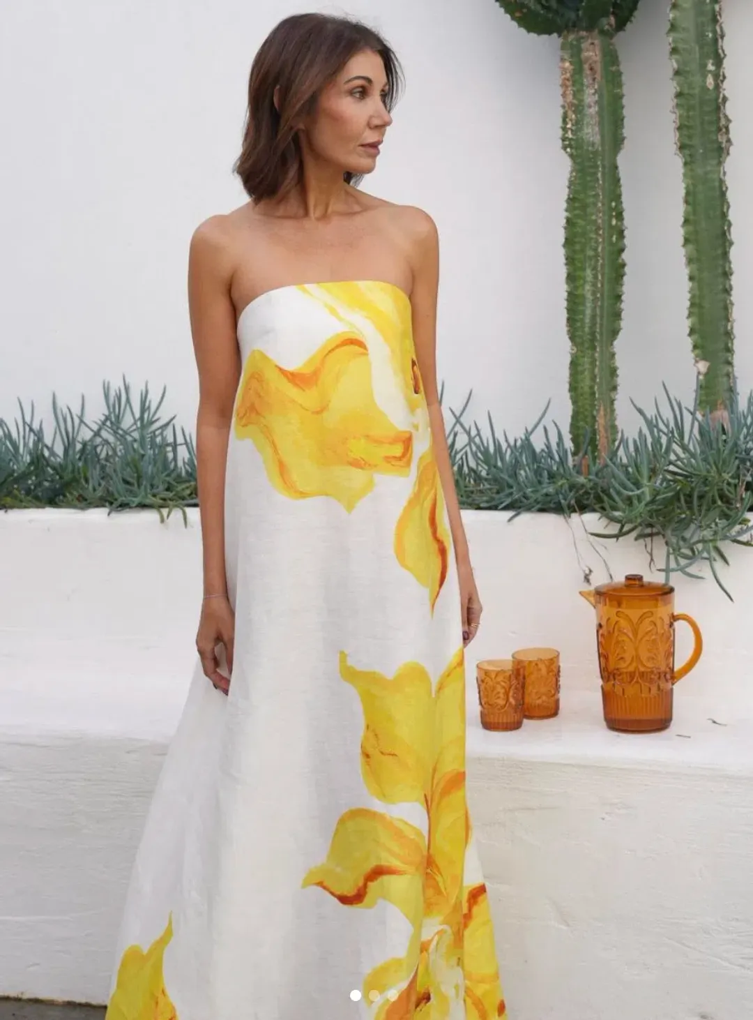 Acler Hopton Dress Ivory Calla Lily Size 12 for rent on The Volte - main image