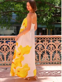 Acler Hopton Dress Ivory Calla Lily Size 12 for rent on The Volte - image 5