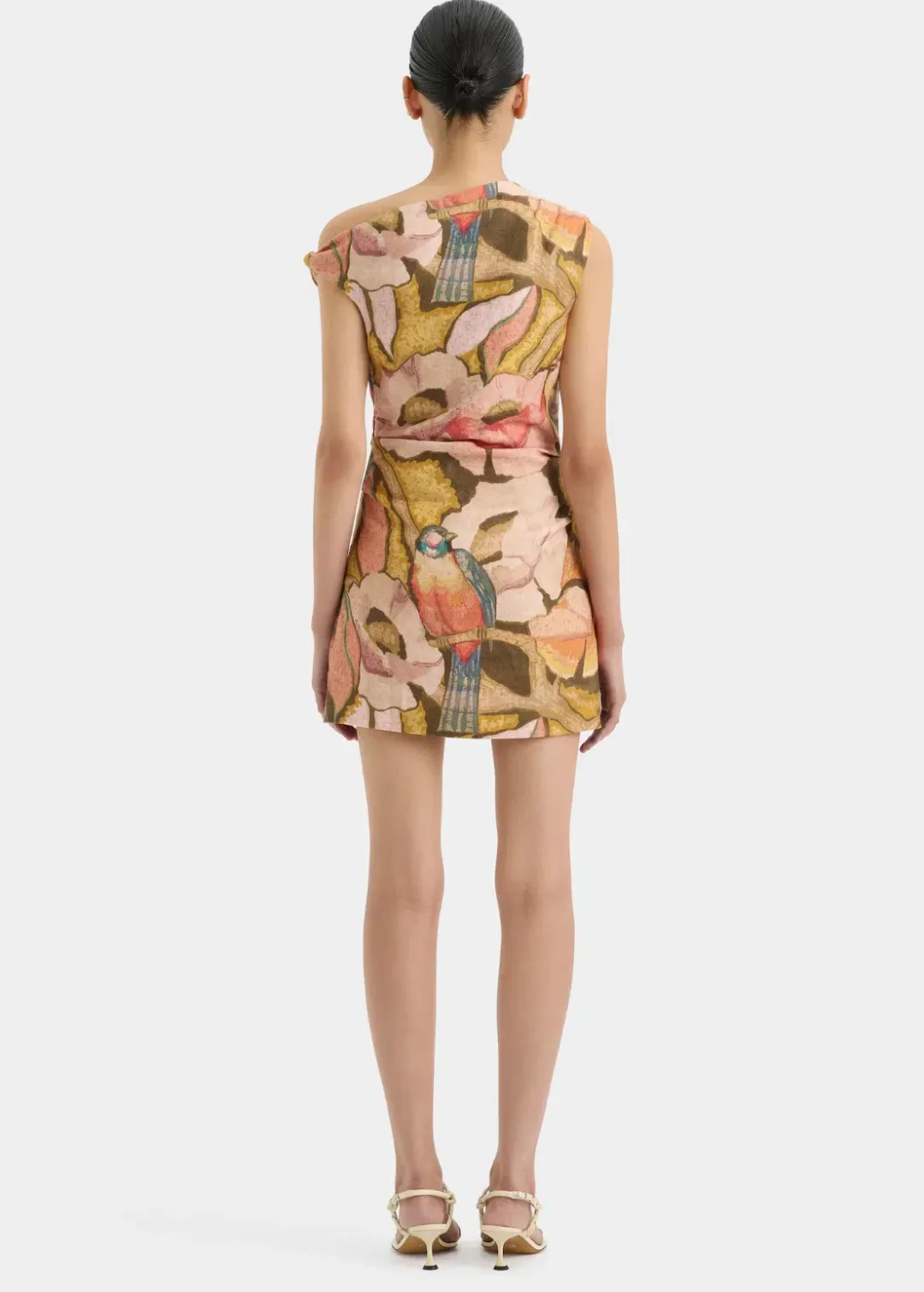 Sir the Label Talulah Knot Mini Dress Sanderling Floral Size 10 for rent on The Volte - main image