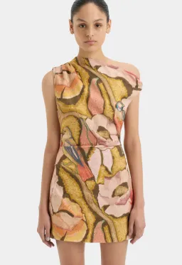 Sir the Label Talulah Knot Mini Dress Sanderling Floral Size 10 for rent on The Volte - image 2