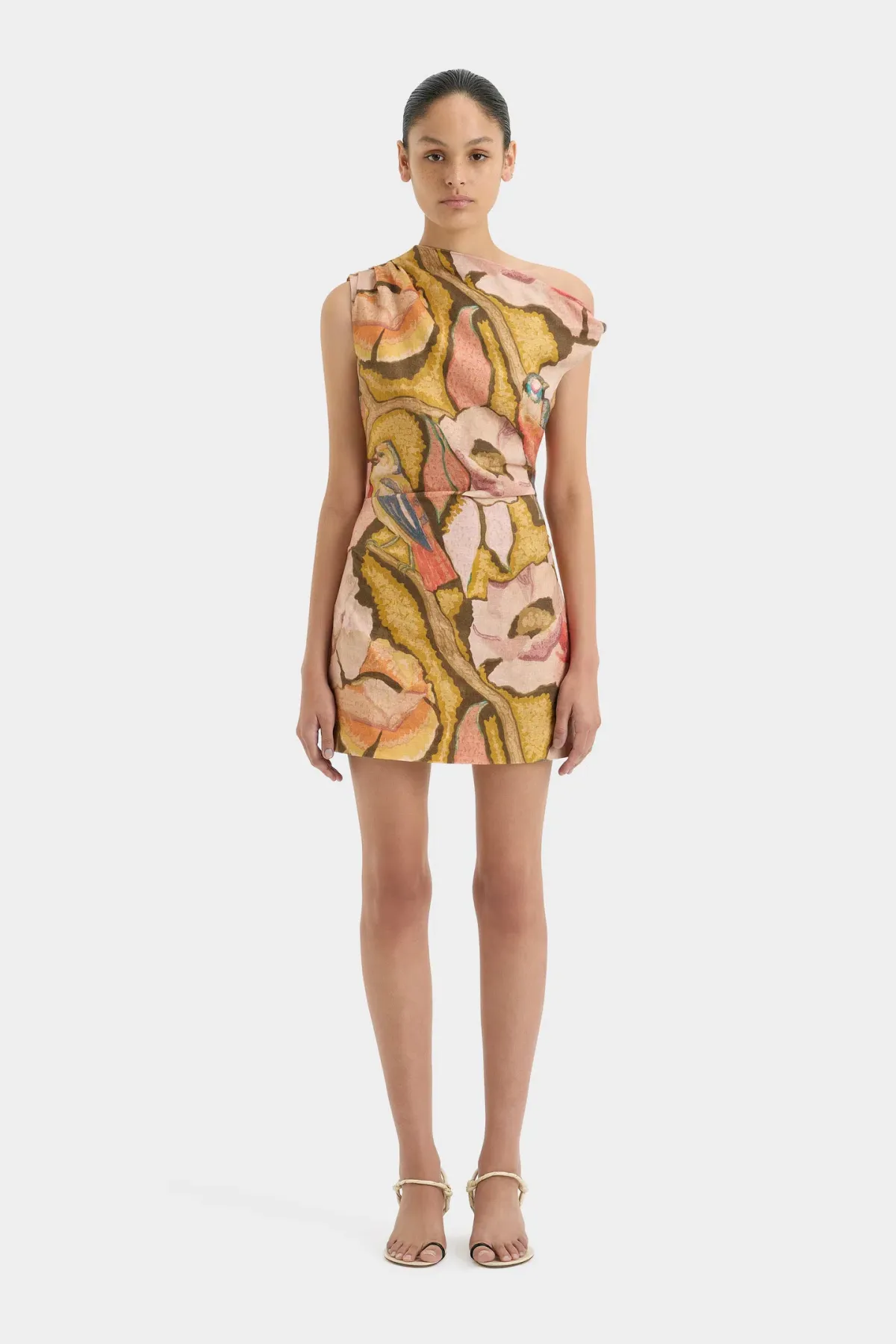 Sir the Label Talulah Knot Mini Dress Sanderling Floral Size 12 - Image 1