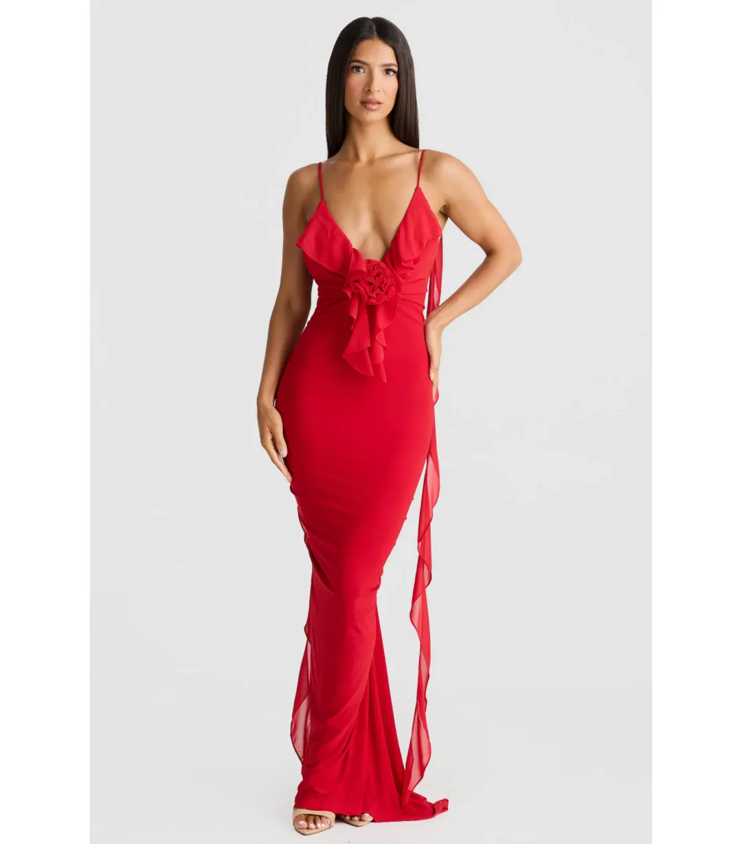 Melani The Label Red Floor Length Dress Red XS/Au 8 for rent on The Volte - main image
