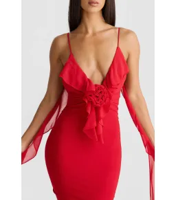 Melani The Label Red Floor Length Dress Red XS/Au 8 for rent on The Volte - image 2