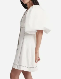 Aje Cherished Mini Dress Ivory Size 10 for rent on The Volte - image 5