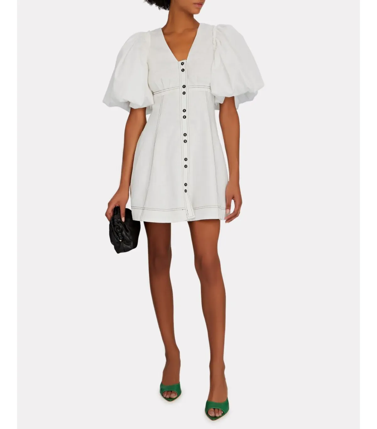 Aje Cherished Mini Dress Ivory Size 10 for rent on The Volte - main image