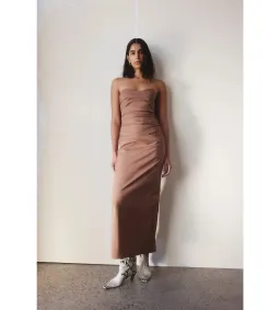 Sir the label Alba Strapless Gown in Mocha Size AU 4 for rent on The Volte - image 1
