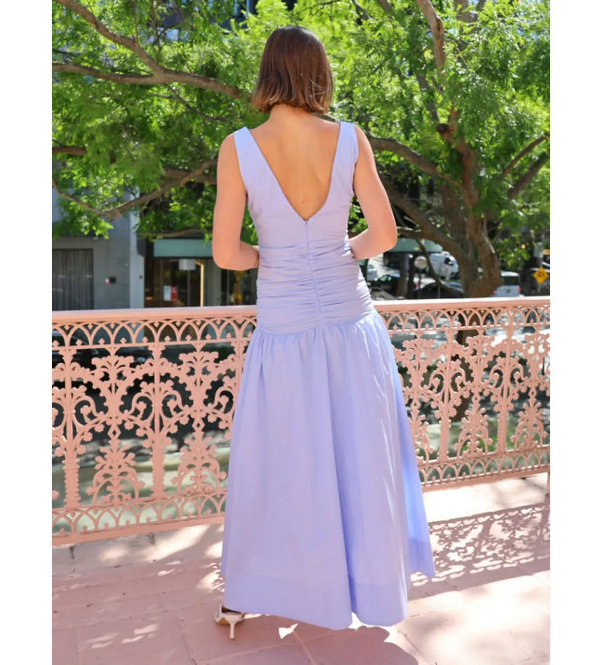 By Nicola Bowie Maxi Dress In Cornflower Blue Size AU 8 - Image 3