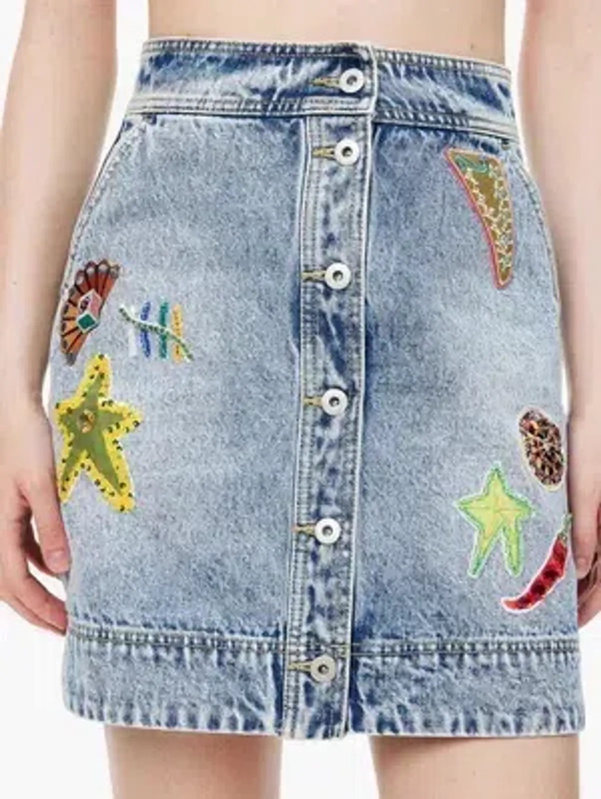 Alemais Jackpot Denim Jacket Size AU 8 and Mini Skirt Size AU 10 Blue - Image 11