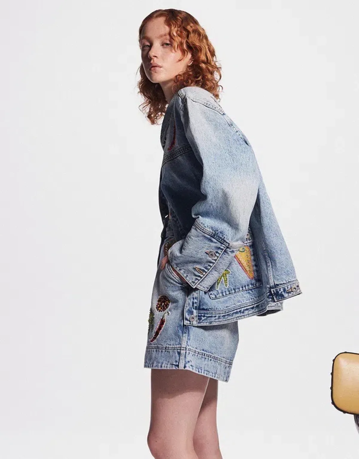 Alemais Jackpot Denim Jacket Size AU 8 and Mini Skirt Size AU 10 Blue - Image 8