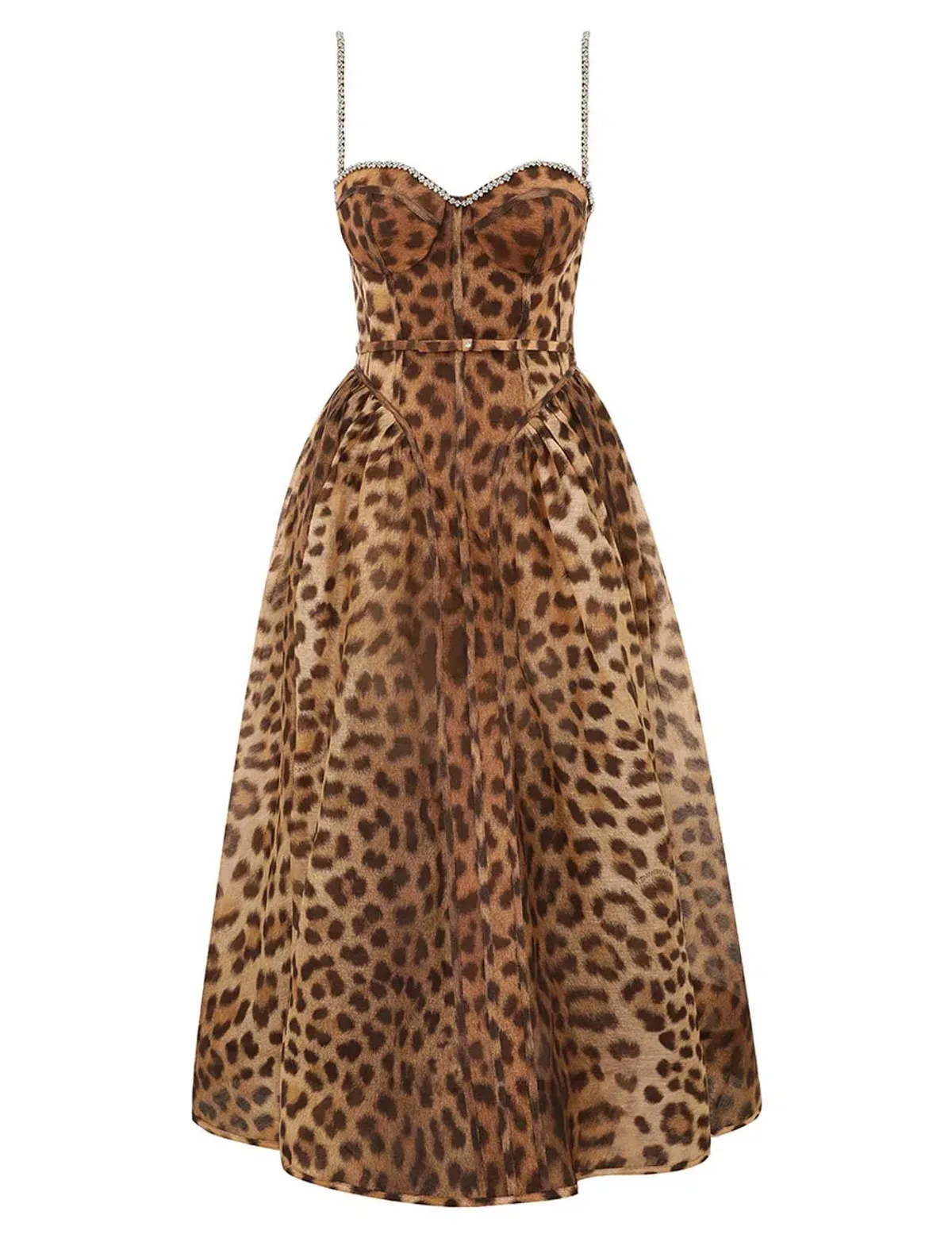 Zimmermann Crush Panelled Midi Dress in Leopard Size 0 / AU 8 - Image 5
