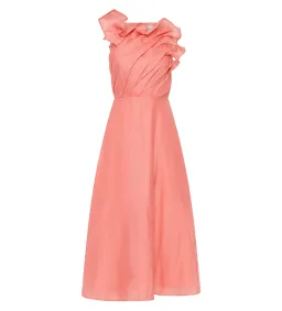 Aje Genesis Midi Dress Washed Coral Size M / AU 10 for rent on The Volte - image 5