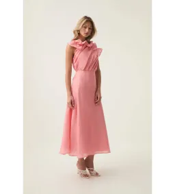 Aje Genesis Midi Dress Washed Coral Size M / AU 10 for rent on The Volte - image 3
