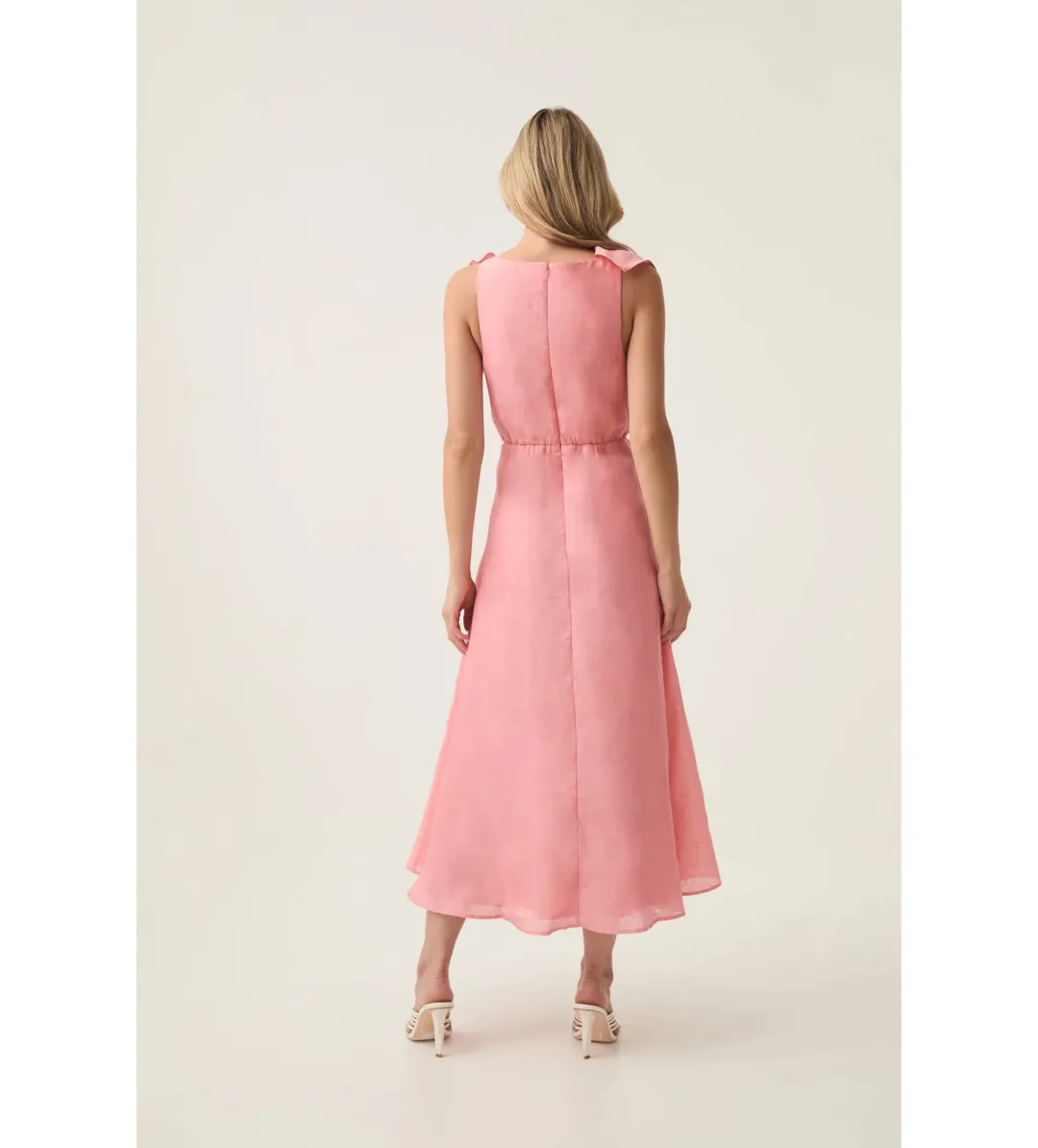 Aje Genesis Midi Dress Washed Coral Size M / AU 10 for rent on The Volte - main image