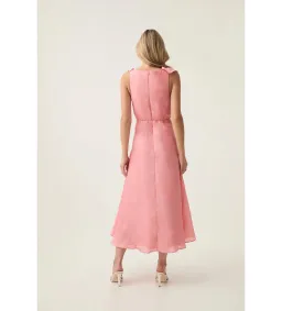 Aje Genesis Midi Dress Washed Coral Size M / AU 10 for rent on The Volte - image 4