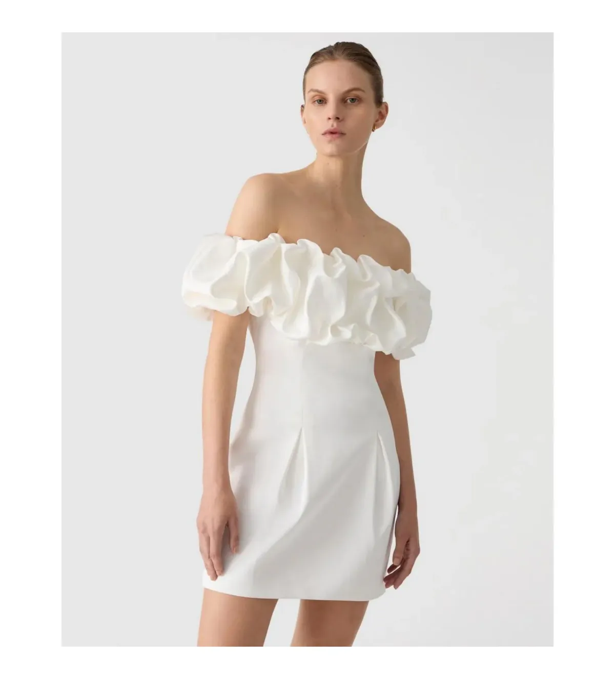 Misha Amara Mini Dress Ivory Size 8 - Image 2