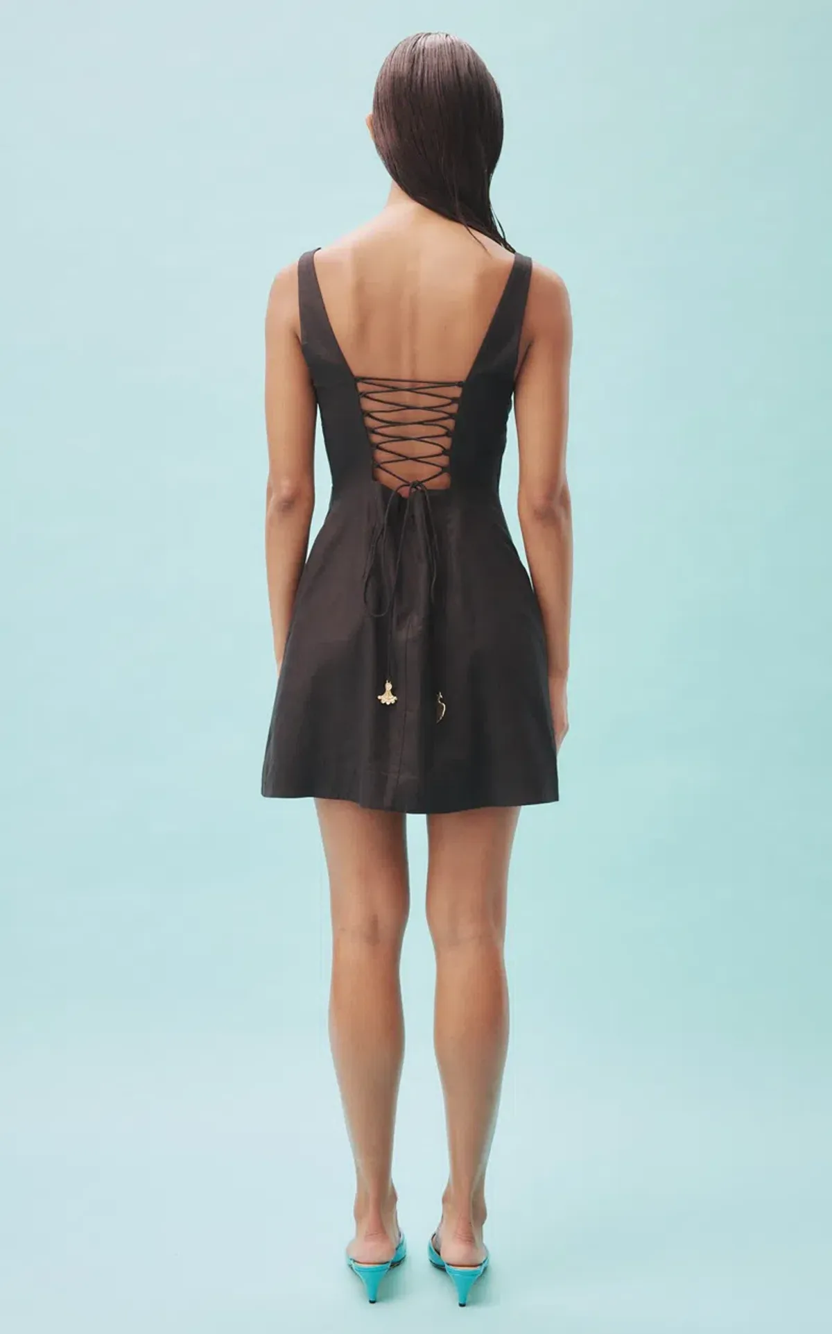 Alemais Rowena Beaded Mini Dress Black Size AU 8 - Image 8