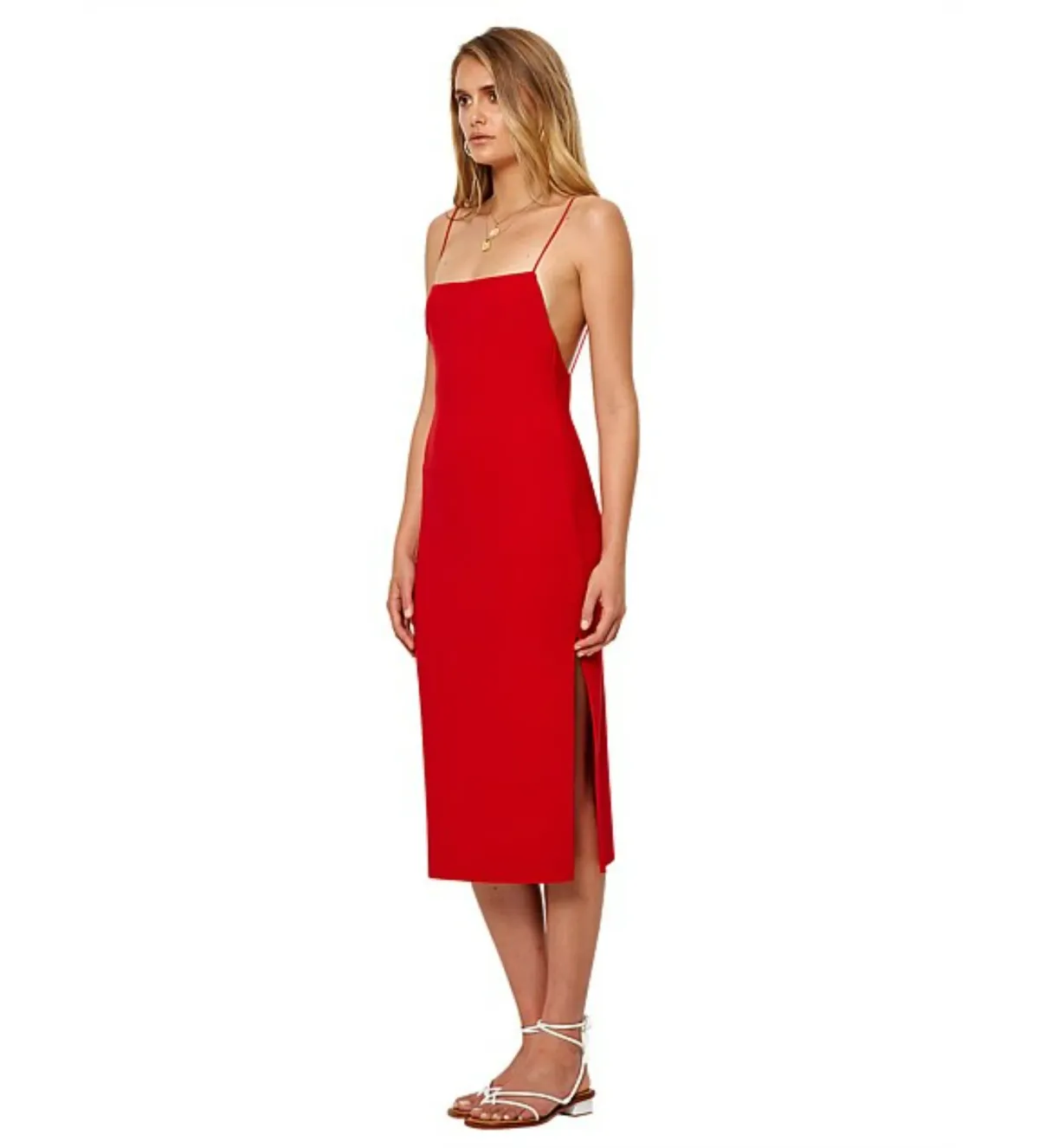 Bec & Bridge Marvellous Midi Dress Red Size AU 6 - Image 2