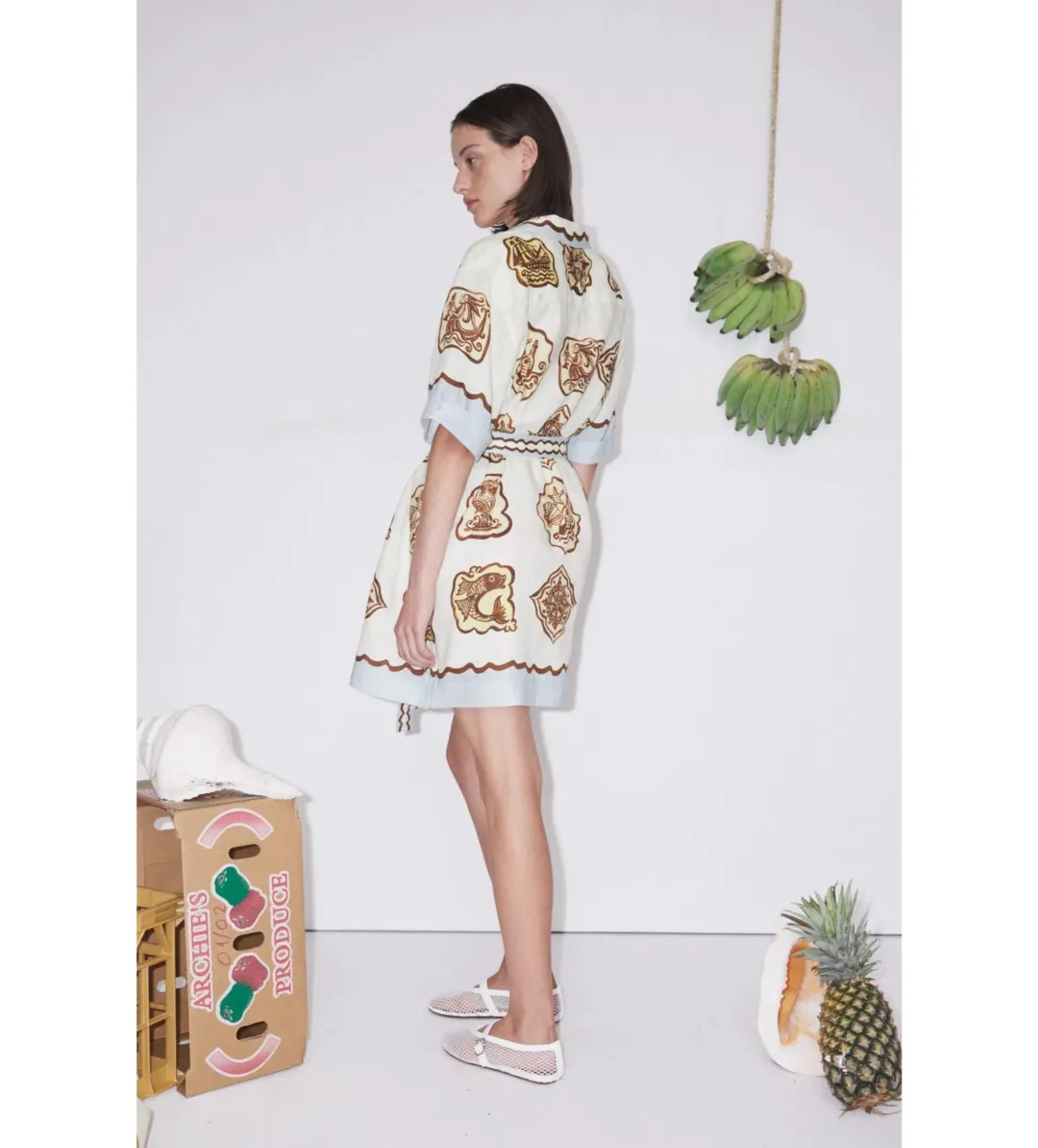 Alemais Relic Mini Dress in Print Size AU 10 for rent on The Volte - main image