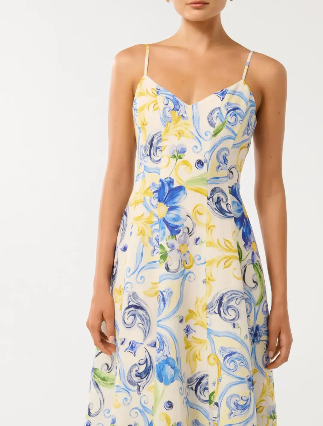 Forever New Chiara Printed Midi Dress Capri Tile Size 12 for rent on The Volte - main image