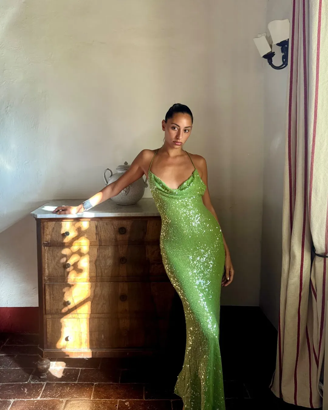 Rat & Boa Gaia Dress Green Size M / AU 10 for rent on The Volte - main image