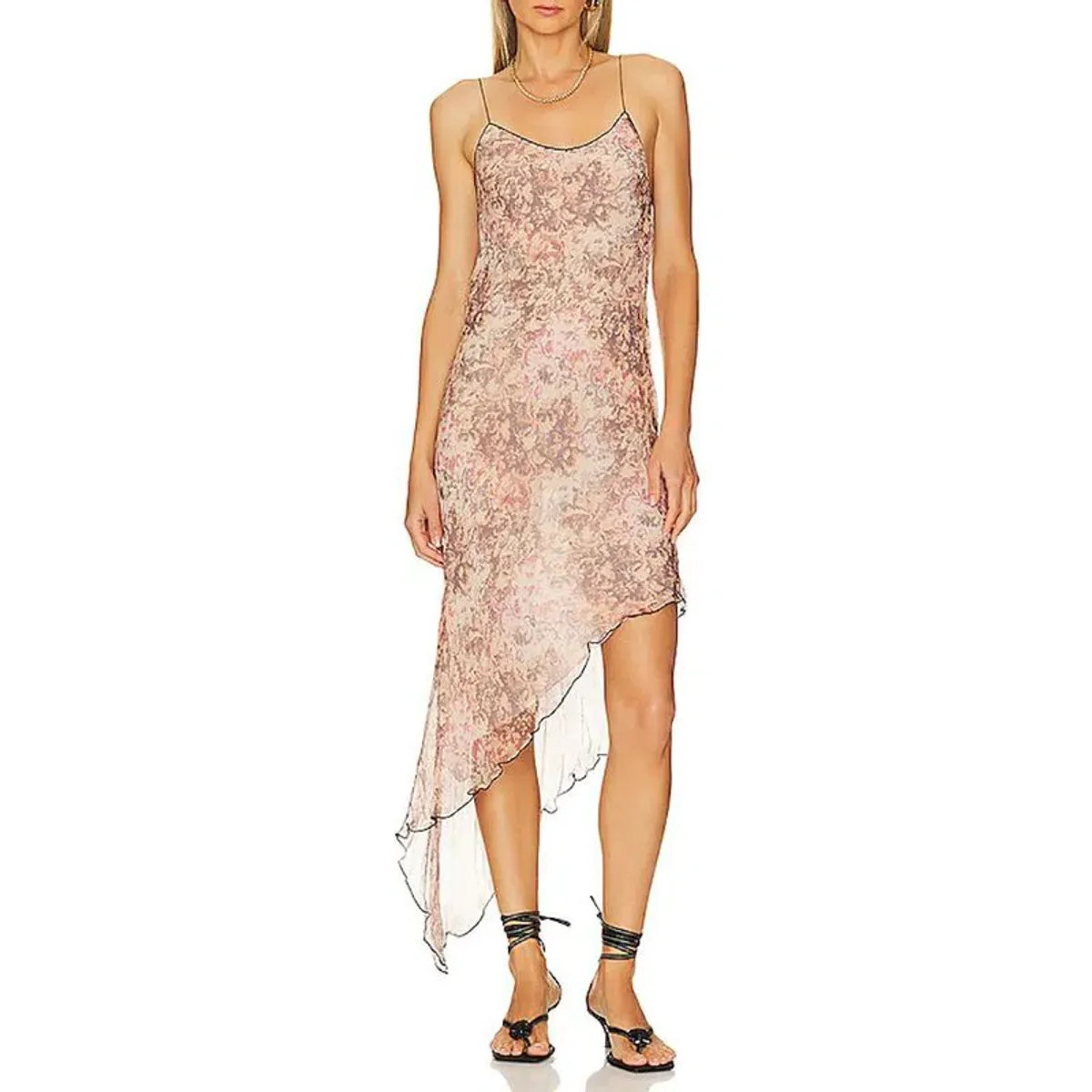 Bec & Bridge Florentine Asym Midi Dress Floral Versailles Size 10 - Image 3