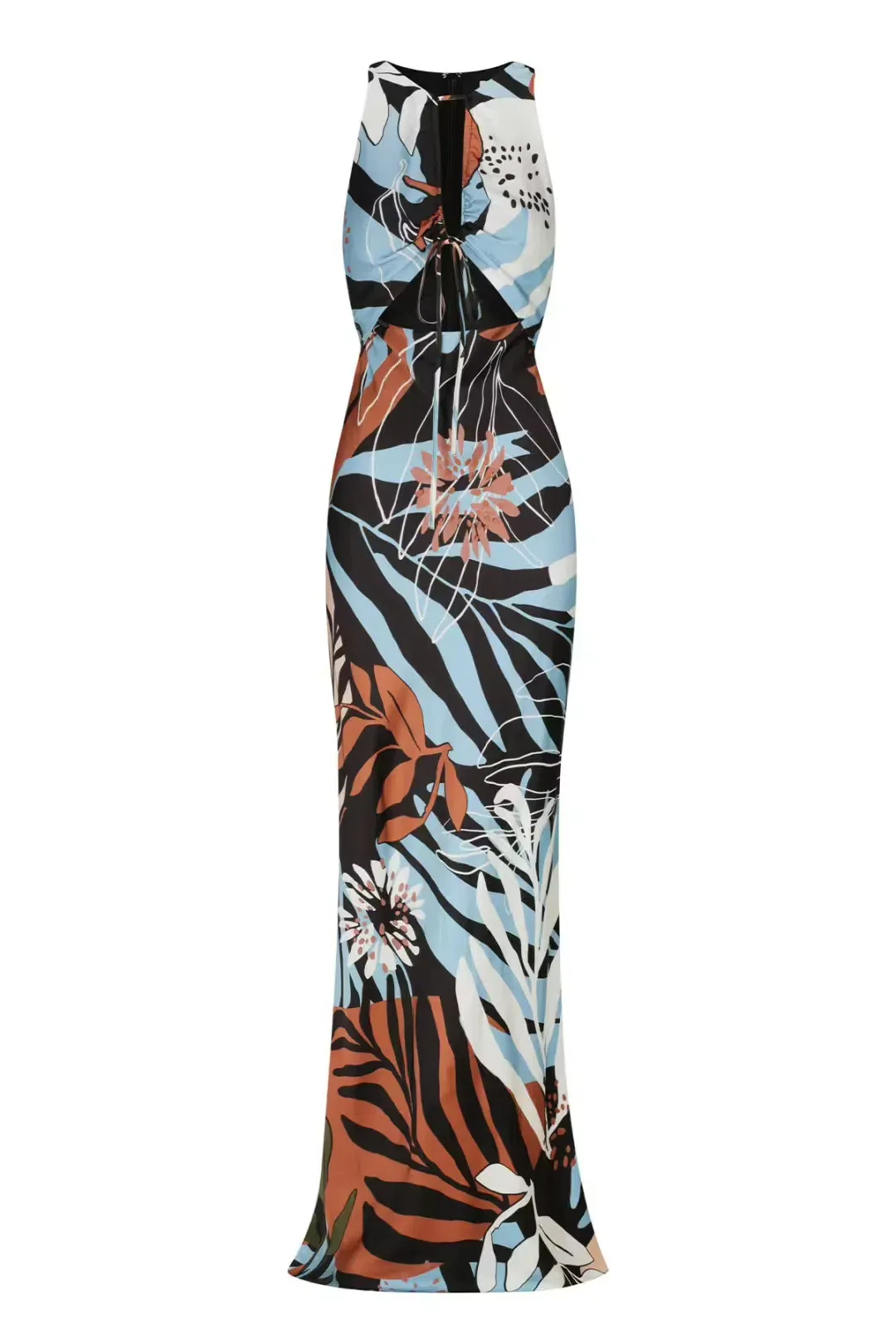 Shona Joy Tramonto Cut Out Front Maxi Dress Print Size 6 for rent on The Volte - main image