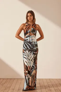 Shona Joy Tramonto Cut Out Front Maxi Dress Print Size 6 for rent on The Volte - image 2