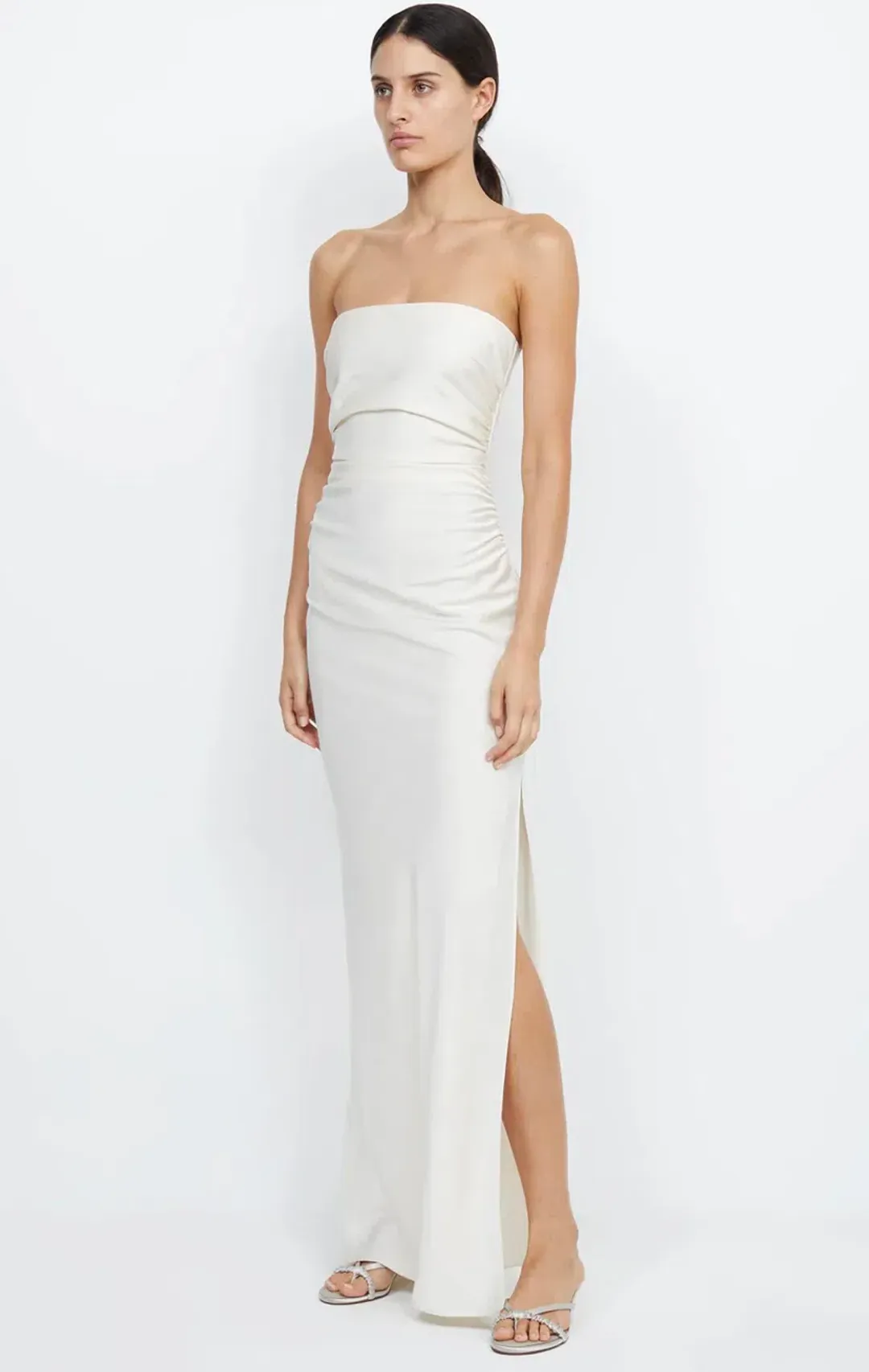 Bec & Bridge Eternity Strapless Maxi Dress Cream Size 10 for rent on The Volte - main image
