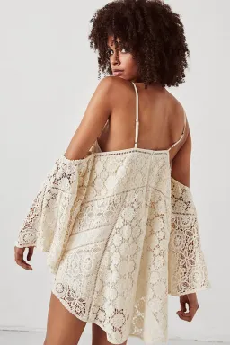 Spell and the Gypsy Imperial Lace Mini Dress Off White Size XS / AU 6 for rent on The Volte - image 2